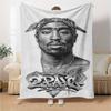 2pac Blanket Warmthful Decor Great for Couch Picnics Bedding Four Seasons Universal Playful Design Suitable for Gifting Relatives and Friends