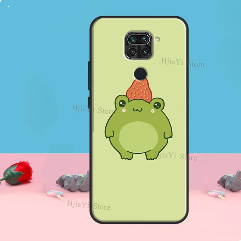 Cute Green Frog For Xiaomi Redmi Note 11 10 9 8 Pro 11S 10S Phone Case For Redmi 10 9 9A 9C 9T Cover Shell