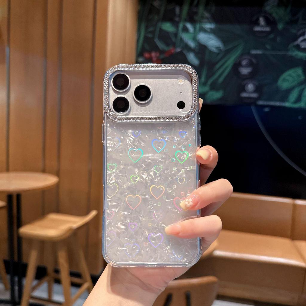 Heart-Shaped Diamond Material Phone Case for Oppo Reno 15 Pro/Find X9 Pro/A6 Pro
