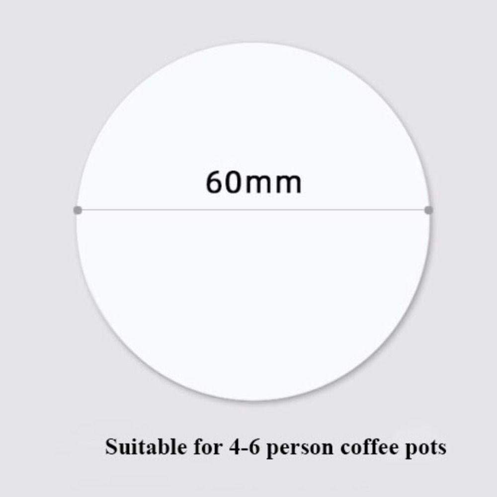 100pcs/Box 56mm/60mm/68mm Home Handle White Powder Bowl Filter New Water Filter Paper  Coffee Filter