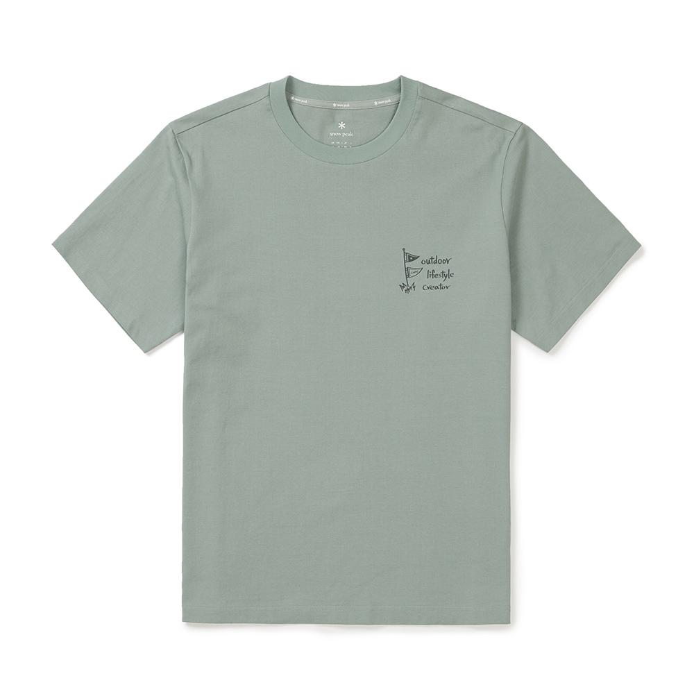 [Snowpeak] Cotton Picnic Short-Sleeve T-shirt Mint (S25MUFTS60)