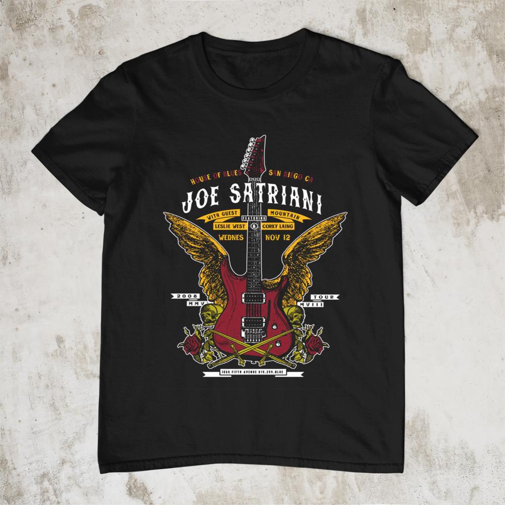 New Popular Joe Satriani Short Sleeve Cotton Black All Size T-Shirt Unisex T-Shirt XL