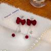 Love Heart Bow Drop Earrings Bowknot Bow Dangle Earrings Sweet Bowknot Ear Pendant  Party