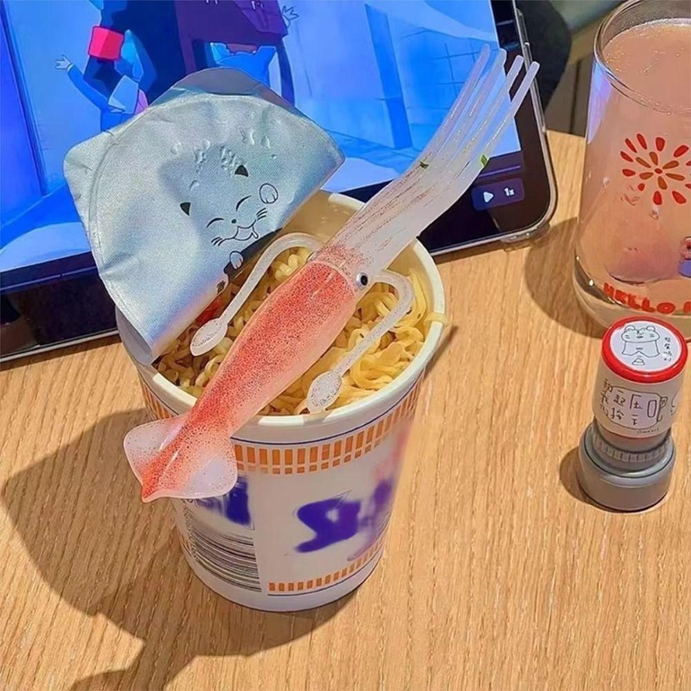 Tenedor de Fideos Pulpo 3 en 1 Resistente al Calor Portátil Tenedor para Comer Infantil Utensilios de Cocina Palillos con Forma de Calamar Gadgets de Cocina