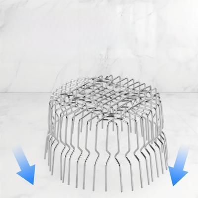Stainless Steel Roof Floor Drain Leaf Debris Trap Easy Installation Gutter Guard Anti-blocking Downspout Protection Net