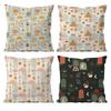 Boho Plant Nordic Pillow Case Anti-dustmite Pillowcase Invisible zipper silky short plush Sofa cushion cover