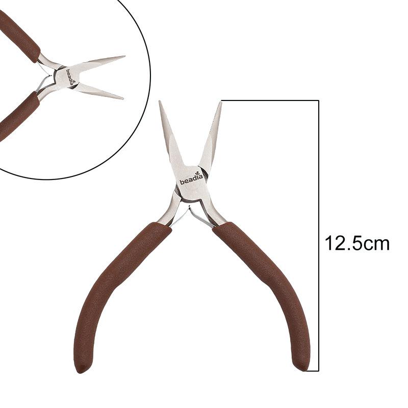 "Handmade Pink Needle-Nose Pliers: Multi-Function Jewelry Tool for Beading and Winding"