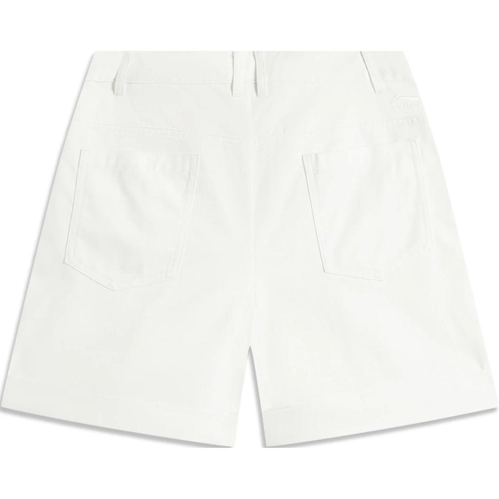 Li Ning X Disney Collaboration Stitch Series Solid Color Mid Waist Comfortable Breathable Straight Leg Casual Shorts Women Shorts AKSU326-1