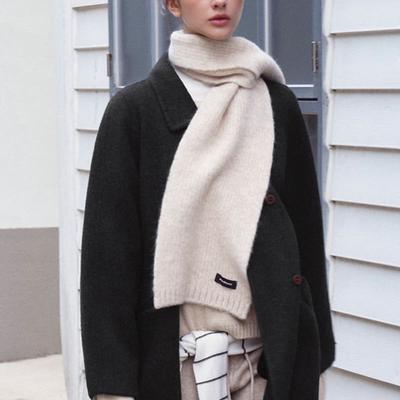 Mardmard Black Label Hairy Knit Muffler - Beige