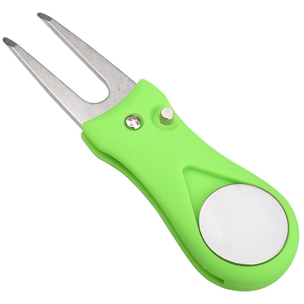 Golf Pitchfork Golf Divot Tool MAGNETIC BALL MARKER Pitchfork зелёный