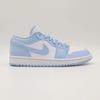 DC0774-141 Nike Jordan 1 Low Aluminum Ice Blue White Sky University (Women's)