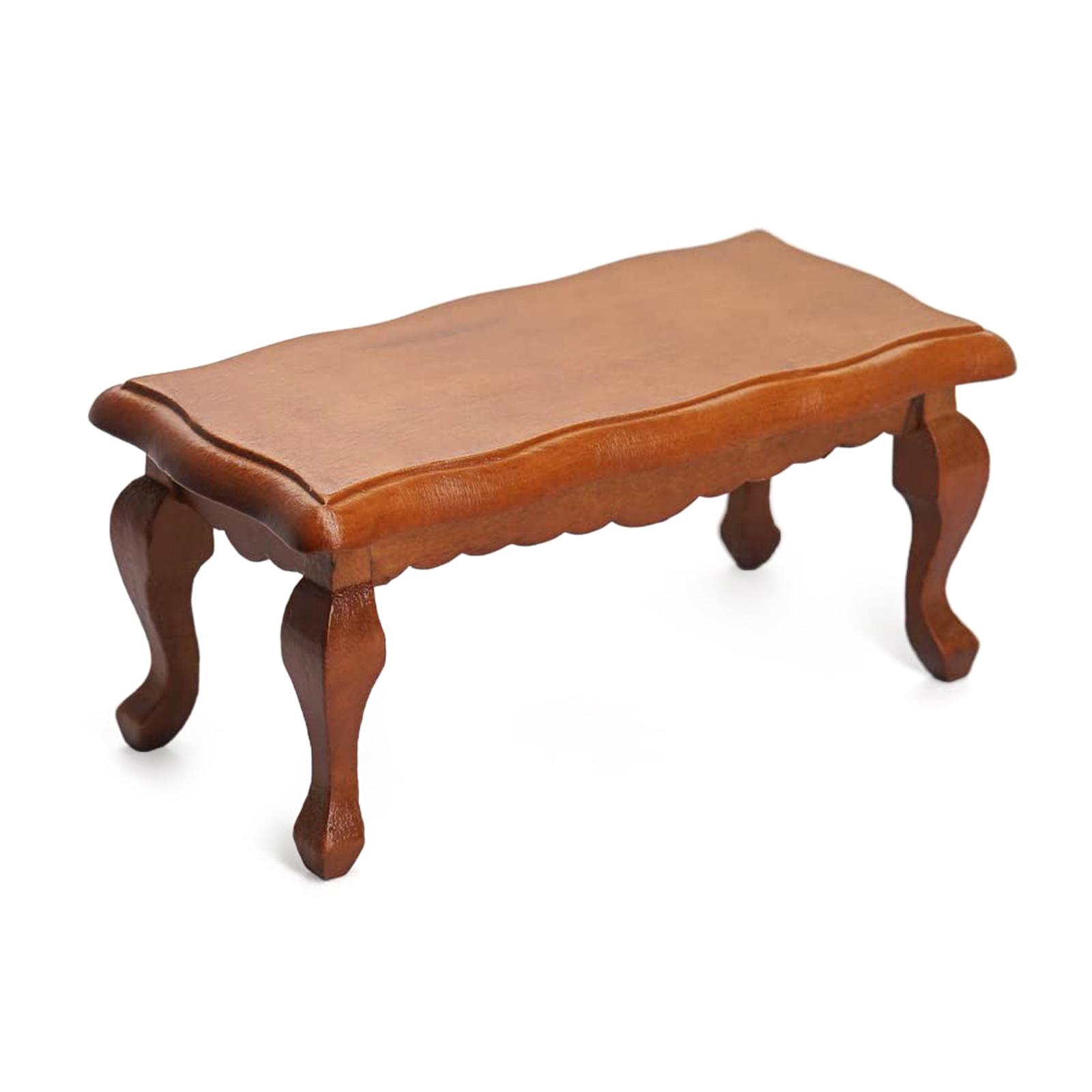 Doll House Furniture Toy 1:12 Scale Dollhouses Miniature Furniture Table Coffee Wood Dollhouses Decorations Accessory