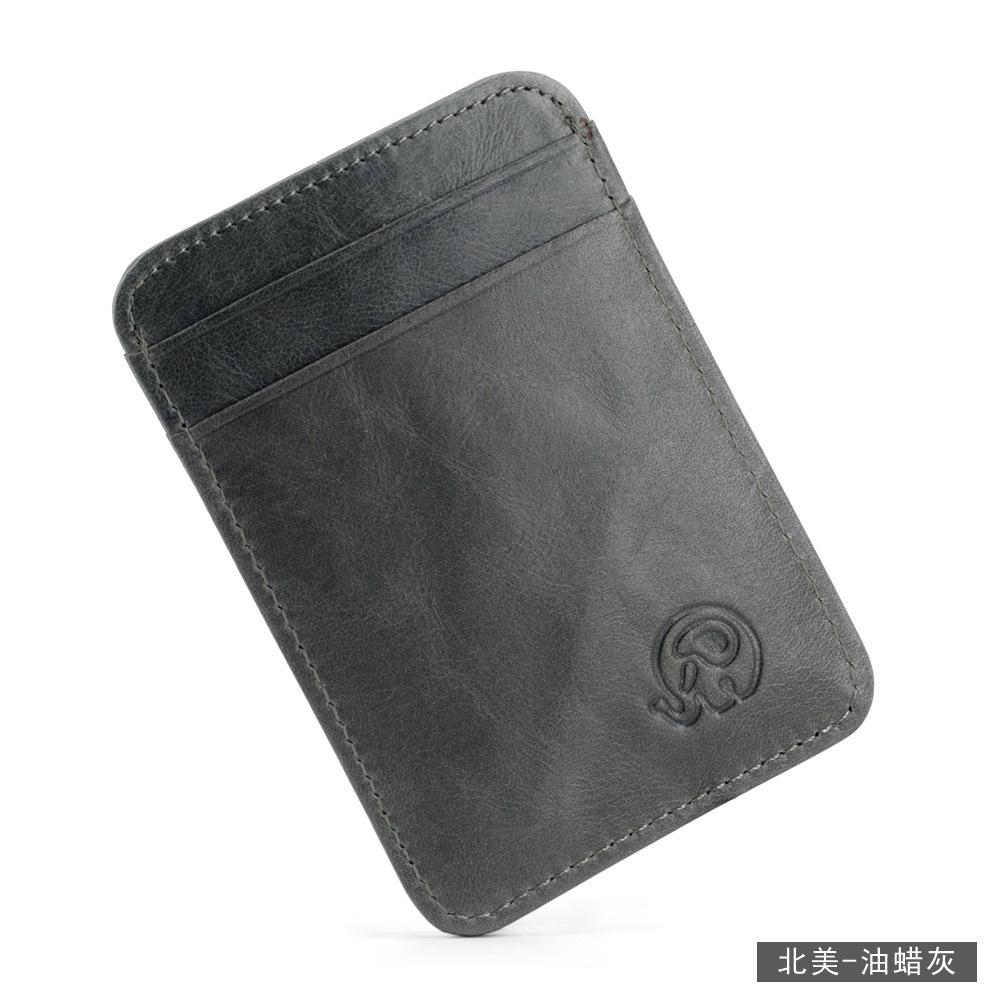 

Slim Wallet for Men and Women Minimalist Front Pocket Wallet Thin Travel Front Pocket Genuine Leather Credit Card Holder