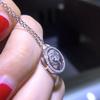 Korean Style Women's Necklace: Double Ring with Diamonds, Simple Luxury Design, Versatile Clavicle Chain Accessory