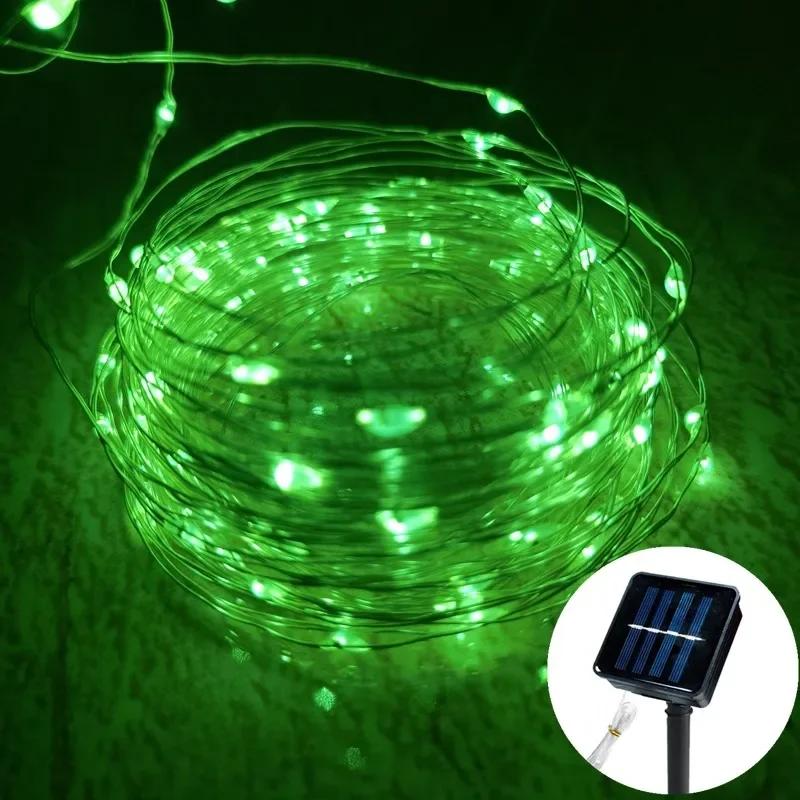Copper Wire Outdoor Solar Light String 8 Modes for Wedding Party Home Garden Summer Decoration LED Solar Christmas Garland Lamp