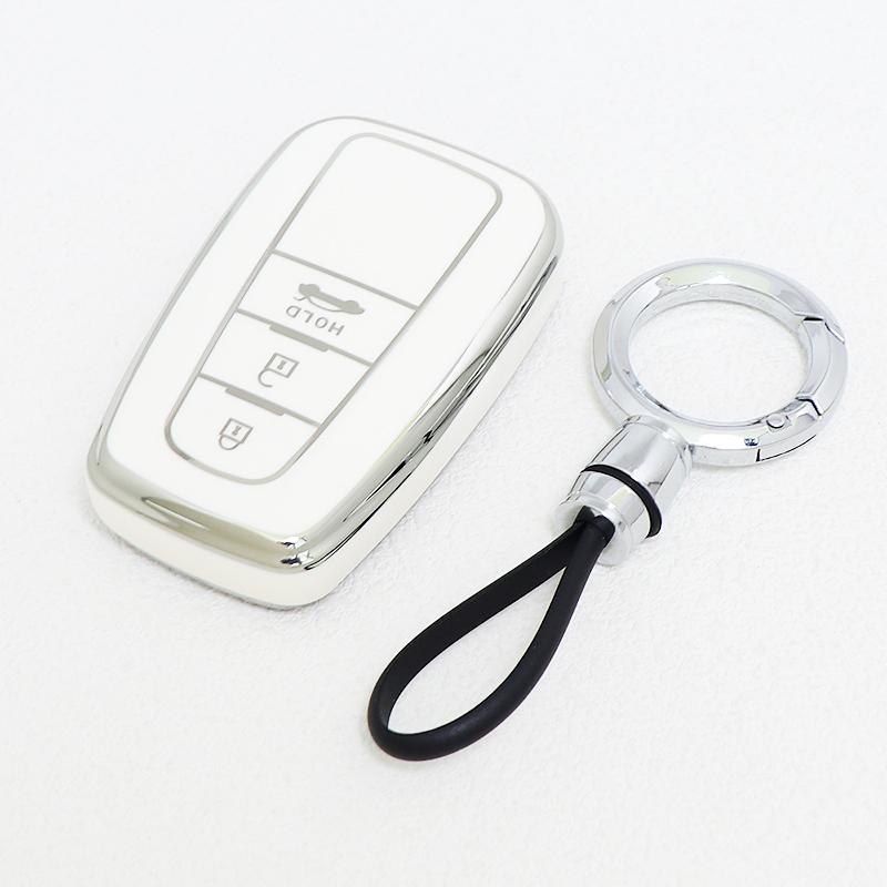 For Toyota Highlander CHR C-HR Prius Prado Land Cruiser Corolla Camry RAV4 Tpu Car Key Case Keyless Cover Shell Fob Accessories