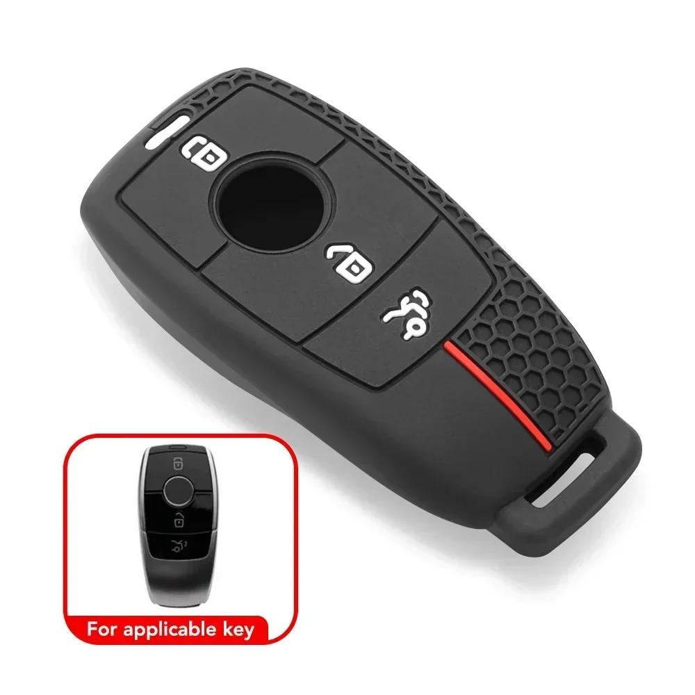 Silicone Car Remote Key Case Cover for Mercedes Benz A C E S G Class GLC CLE CLA GLB GLS W177 W205 W213 W222 X167 AMG