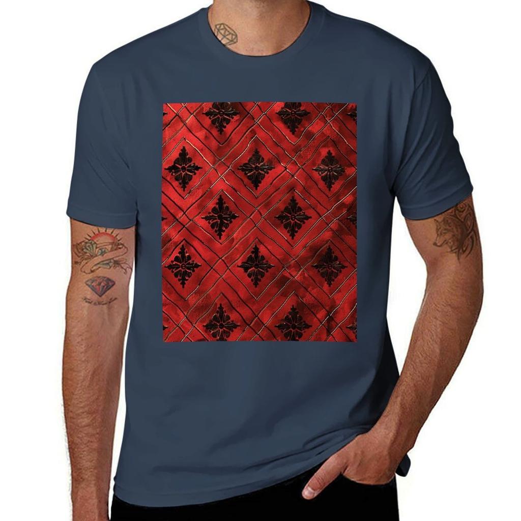 Red Queen Pattern TShirt Plus Size Lightweight Top