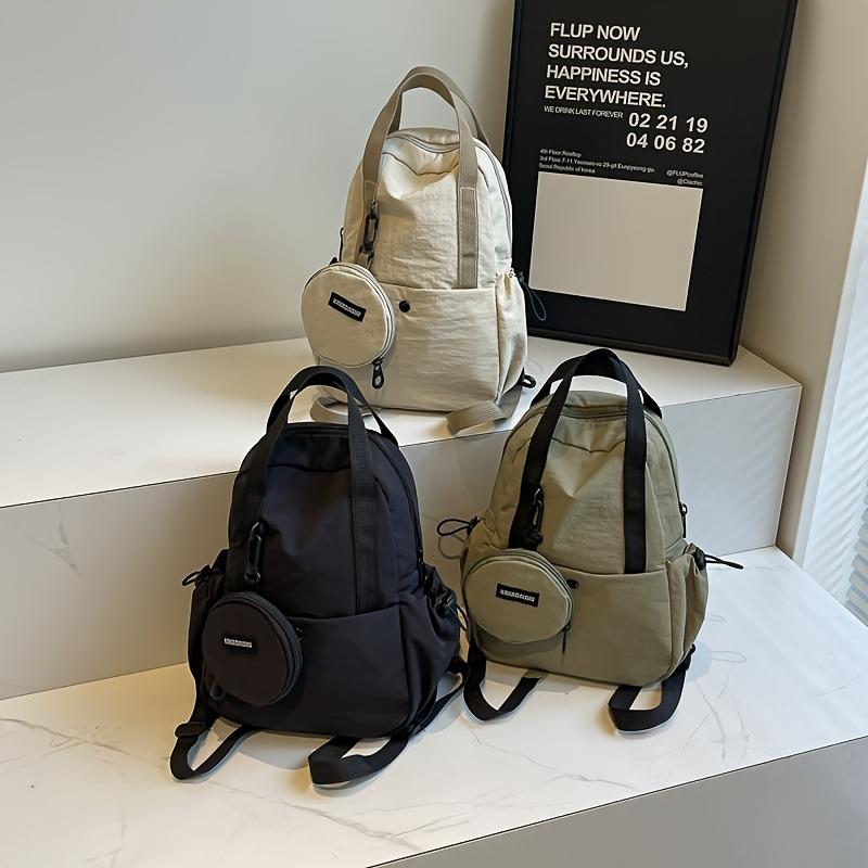 New Trendy, Simple, Large Capacity, Versatile, Fashionable Backpack, Dual-purpose Chest Bag, College Style Casual Women's Bags