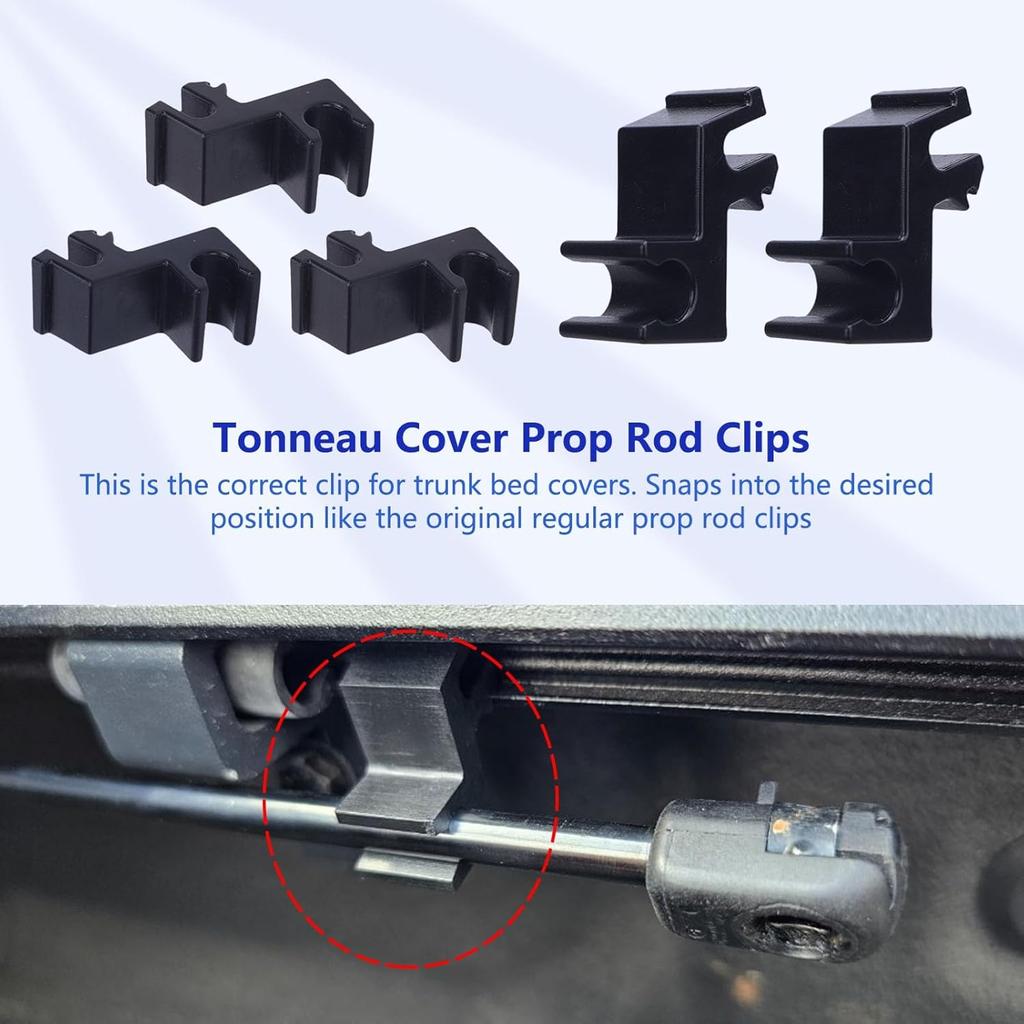 aqxreight 5PCS Tonneau Cover Prop Rod Clips Hard Plastic Tonneau Cover Clips Replacement for Undercover Hard Folding Truck Bed
