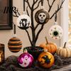 Party Decorations for Halloween 16 Pcs Hanging Ball Decor, 6cm Skull Witch Eye Ornaments Eye-catching Items Ghost Tree, Spooky Window Yard Decor
