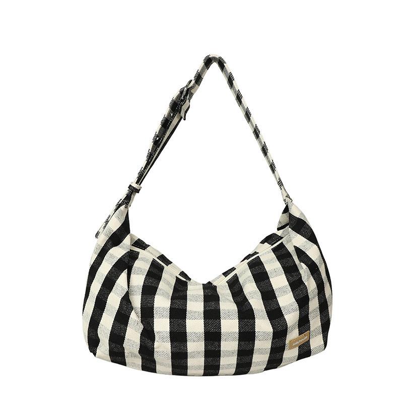 Pattern Canvas Striped Handbag Single Shoulder Crossbody Bag Women Gift Fashion
