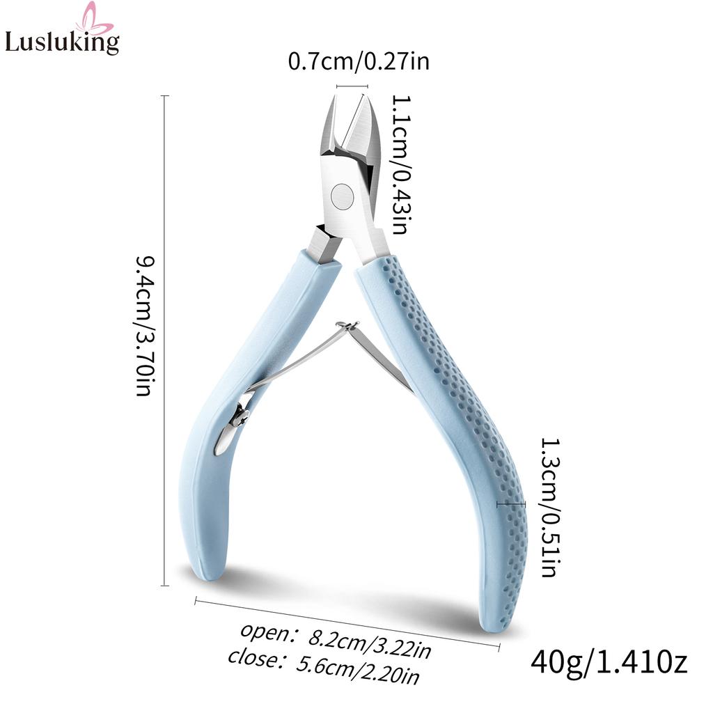 New Nail Cuticle Scissors Manicure Remover Dead Skin Nippers Stainless Steel Cuticle Cutters Fingernail Clipper Silicone Handle