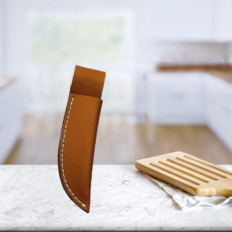 Compact Leather Knife Case with Two Compartments Leather Sheath Knife Pouches Must Have Tool for Outdoor Activities