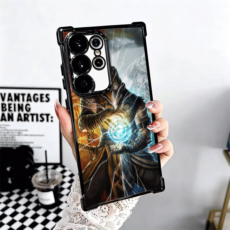 Mortal Kombat Game Plating Phone Case For Samsung Galaxy S24 S25 FE S26 Edge S23 Ultra S22 S21 Plus S20 Anti-Fall Airabag Cover