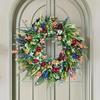 1pc artificial spring and summer wreath, suitable for front door decoration, seasonal home decoration