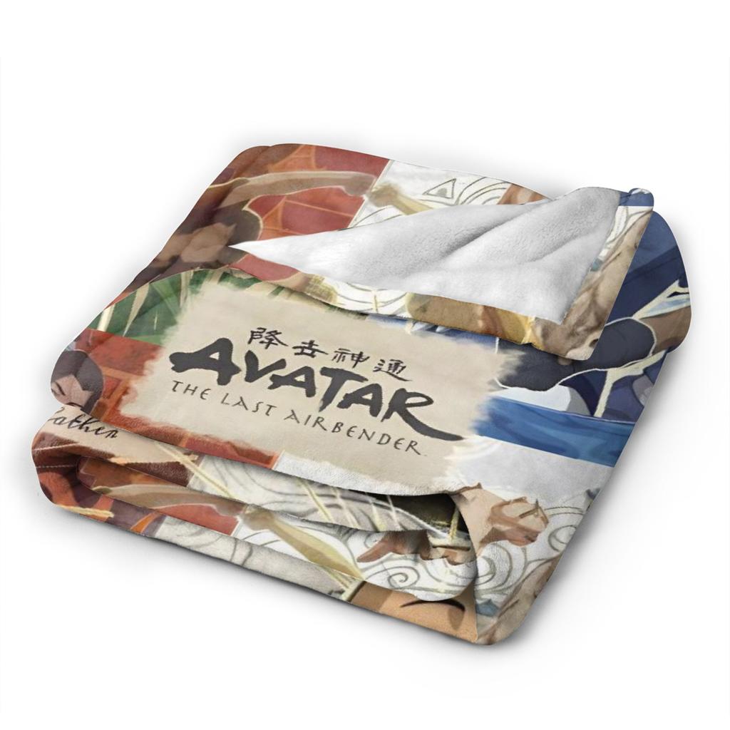 Airplane Travel Avatars The Last Airbender Throw Blanket Flannel Bedspread For Couch Chair Sofa Bed Aesthetic Sofa Bed Cover