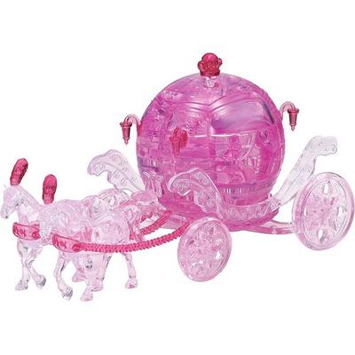 Cinderella Pumpkin Wagon (Pink) Crystal Three Dimensional Puzzle 67 Korea 3d Puzzle