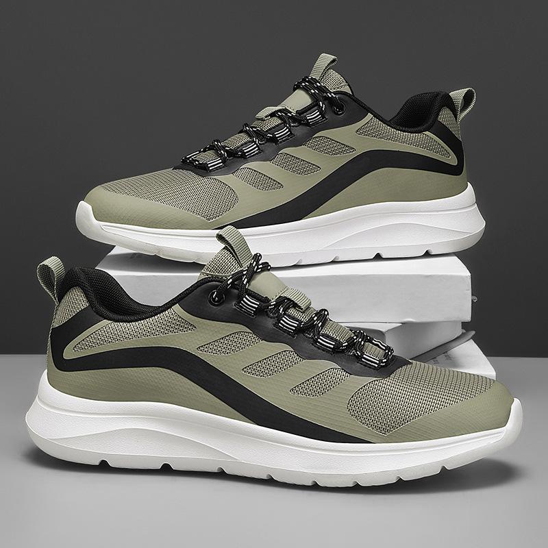 2025 Spring and Summer New Fly-woven Casual Shoes Men's Shoes Mesh Sneakers Large Size 46 Lightweight Running Shoes
