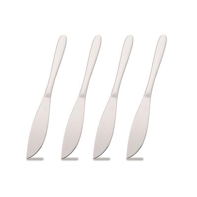 Cubiertos de plata, cuchillos de acero inoxidable 304, cuchillo afilado para carne, juego de cuchillos para la cena, vajilla, juego de 4 cuchillos de mesa, acabado de espejo