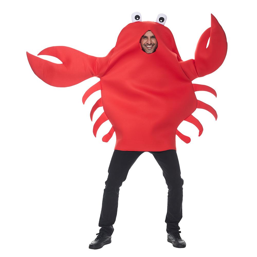 Costume Cosplay di Gambero Soldato e Granchio Generale della Vita Marina per Halloween - Granchio Rosso Aragosta