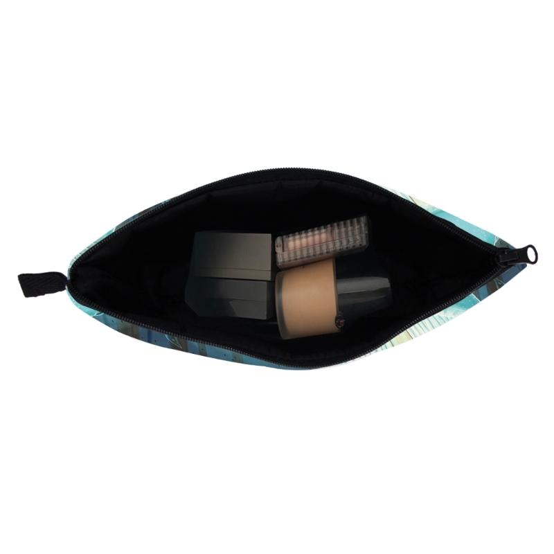 Portable Travel Toiletry Makeup Bag Mushroom Print Cosmetic Bag Large Capacity Casual Storage Bag for Women Girl