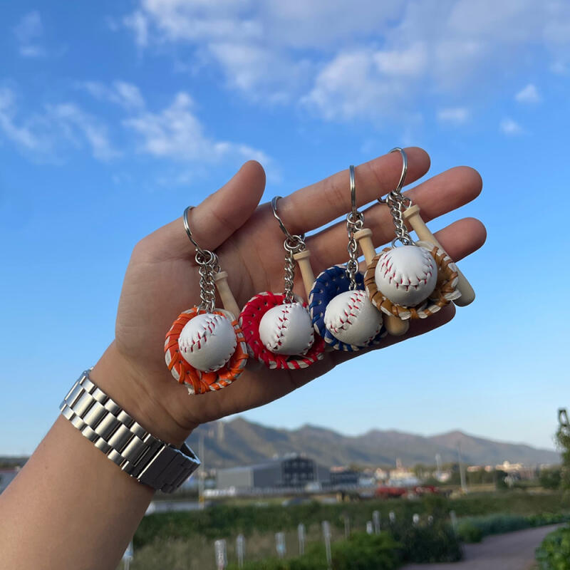 Sports Baseball Keychain Baseball Ball Key Holder Club Goods Gift
