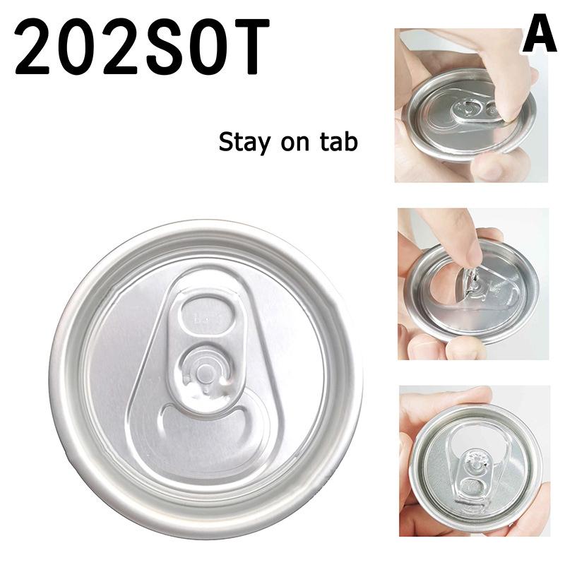 50Pz Coperchi con Anello di Tiraggio per Bevande Soda Birra Cola Coperchi per Lattine Alimentari Sigillo Copertura Mantenere Fresco 52Mm Coperchi per Lattine