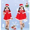 Infant Christmas Santa Outfit Soft Breathable Linen With Hat for Baby Xmas Family Gathering Photo Shoot