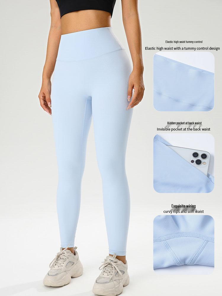 Peach Butt-Lifting High-Waisted Yoga Pants for Running, Pilates, and Fitness