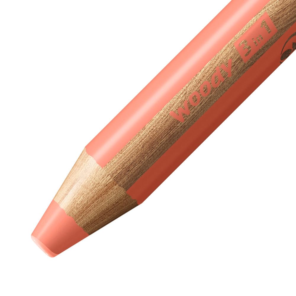 STABILO Woody Pastel Colored Set 3-in-1 Pencils, 6-Color (EO8806-3)