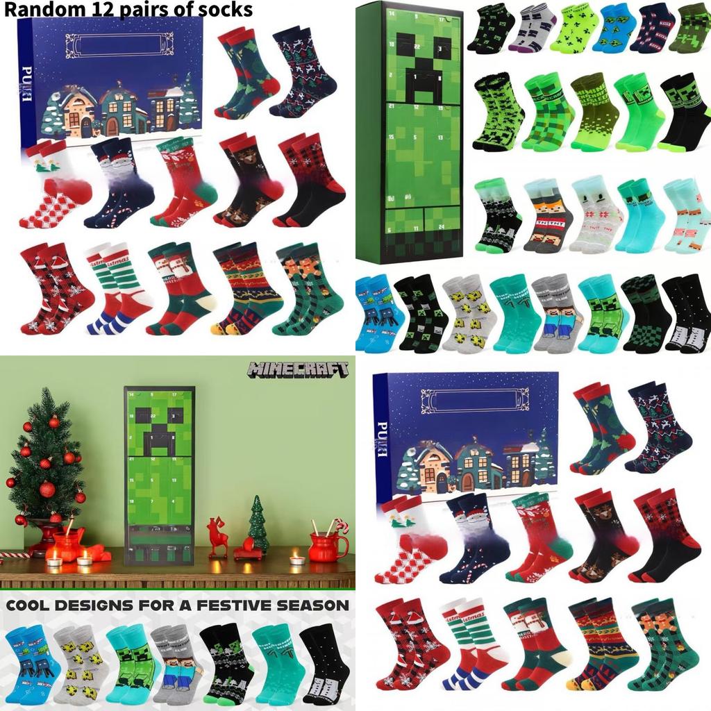 Christmas Advent Calendar Socks For Children And Teens With Soft Cotton Fabric For Holiday Fun