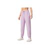 Li Ning Fitness Series Casual Simple Solid Color Tapered Drawstring Knitted Sports Pants Women bottoms Twilight-Purple AKYV014-3
