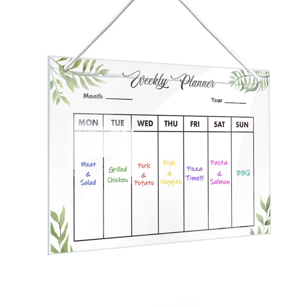 3D Acrylic Erasable Weekly Planner Board