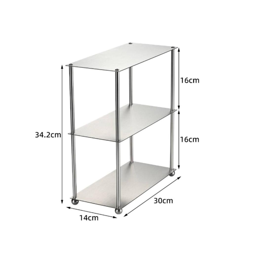 Desktop Storage Rack Stainless Steel Desk Hutch Simple for Bathroom Counter
