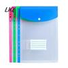Department File Folder 3Pcs 11 Hole A4 with Snap Button, Colorful Document Organizer, Protector Pouch Horizontal & Vertical Transparent Label
