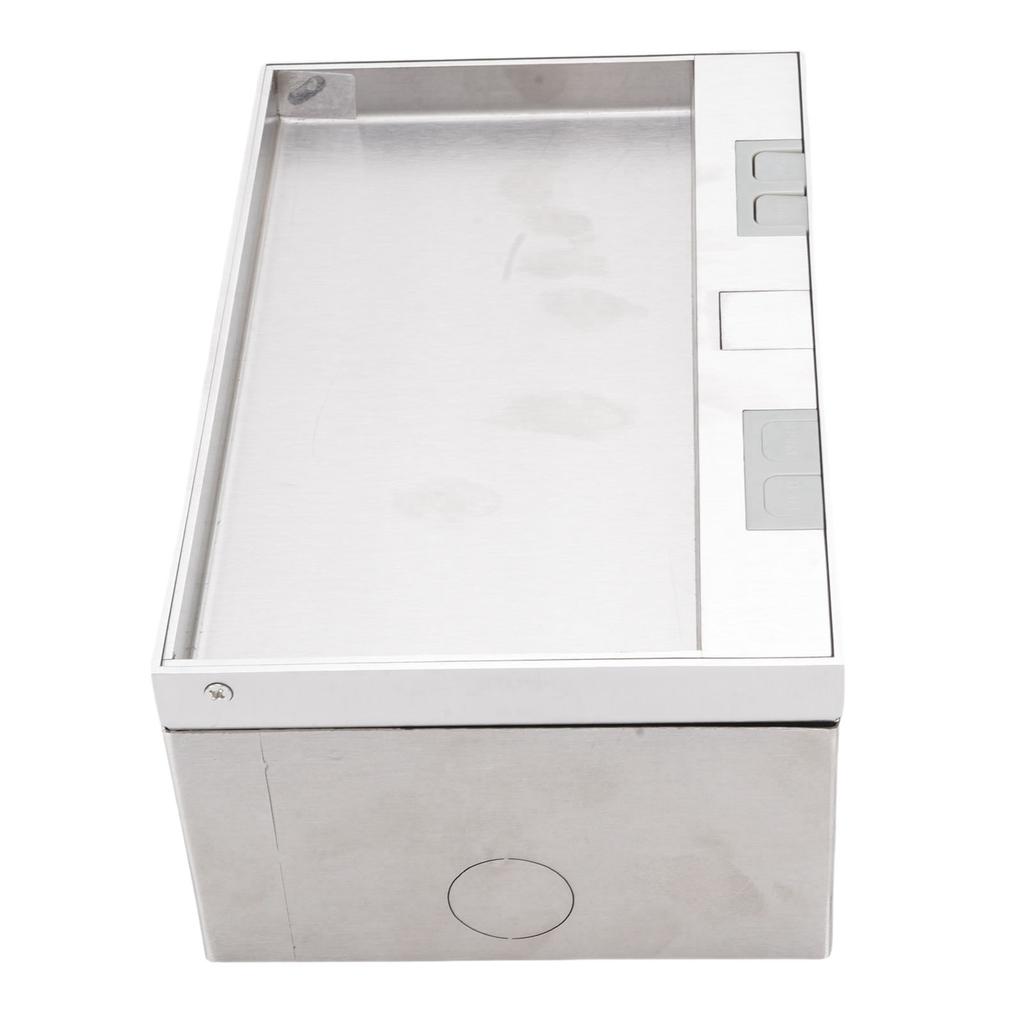 Bodeneinbaudose 4000W 13A 2 Steckdosen 2 USB-Anschlüsse Edelstahl PC Bodendosengehäuse für Büro Schule Hotel