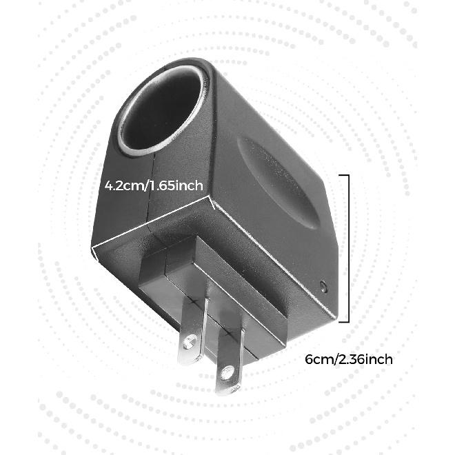 AC to DC Converter,Cigarette Lighter Adapter to Wall Plug,Car Accessories 120V/110V to 12V AC/DC Converter,Car Charger Adapter for Wall