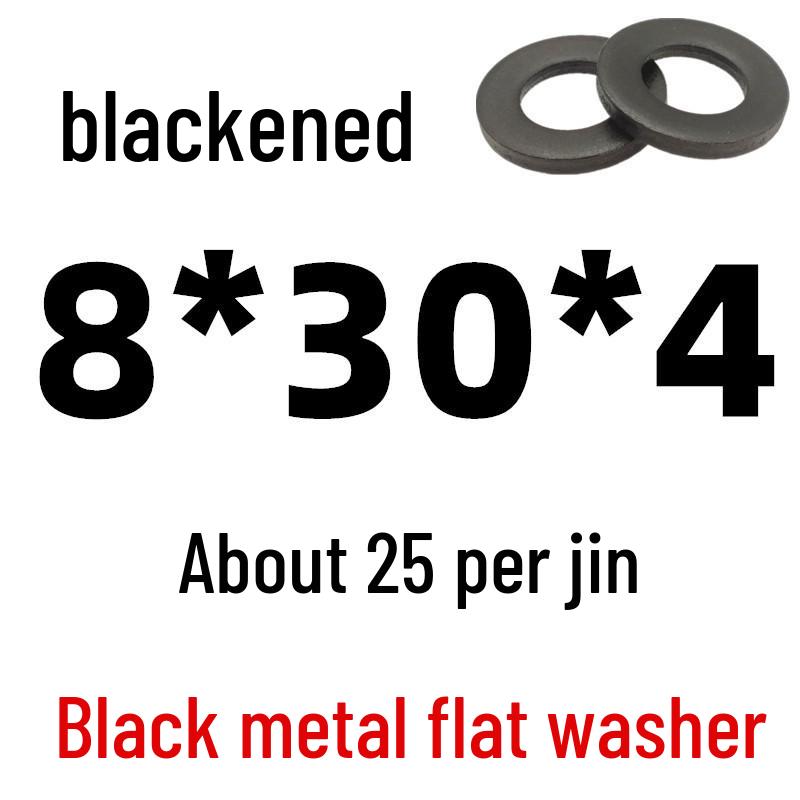 Thickened Black Iron Flat Washer for Screws, Non-standard Round Design