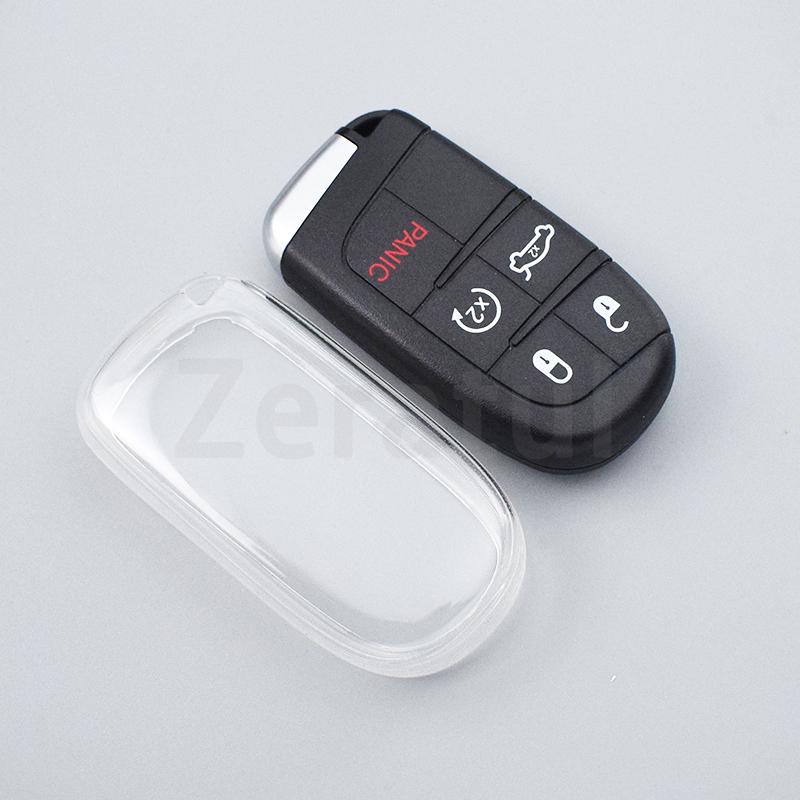 Auto Accessaries For Jeep Renegade Compass Grand Cherokee For Chrysler 300C Wrangler Dodge Transparent Tpu Car Key Case Cover